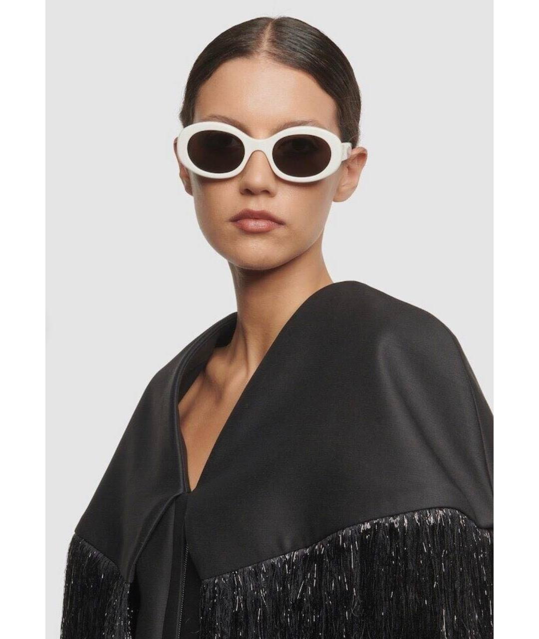 CELINE Белые пластиковые солнцезащитные очки, фото 6