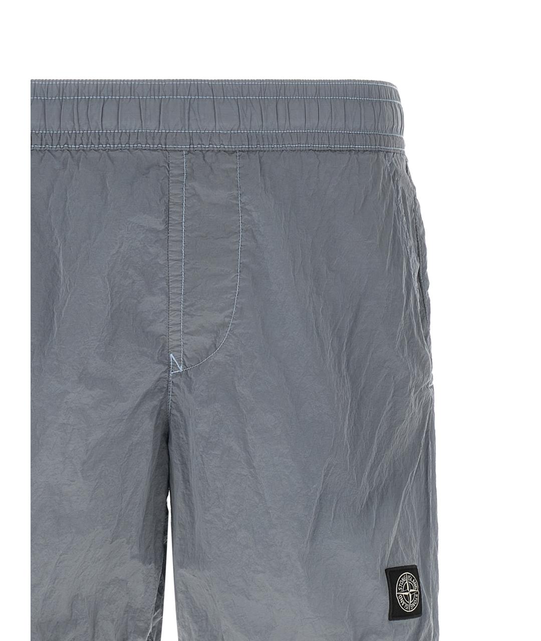 STONE ISLAND Серые полиамидовые плавки, фото 3