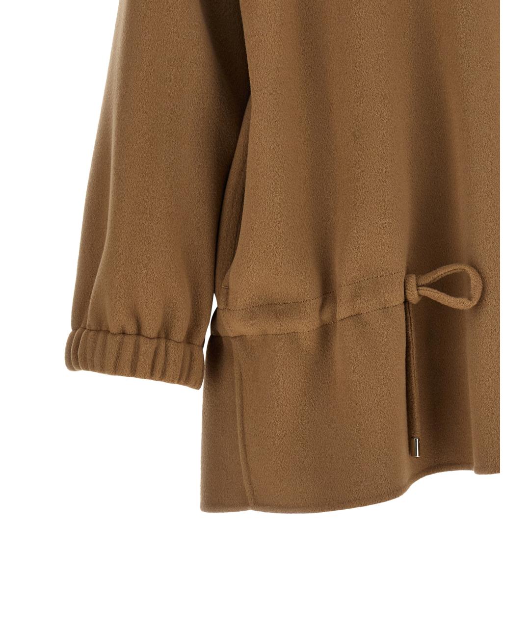 'S MAX MARA Коричневое шерстяное пальто, фото 4