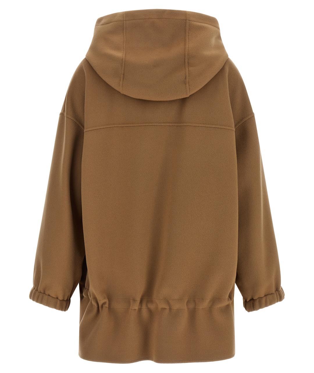 'S MAX MARA Коричневое шерстяное пальто, фото 2