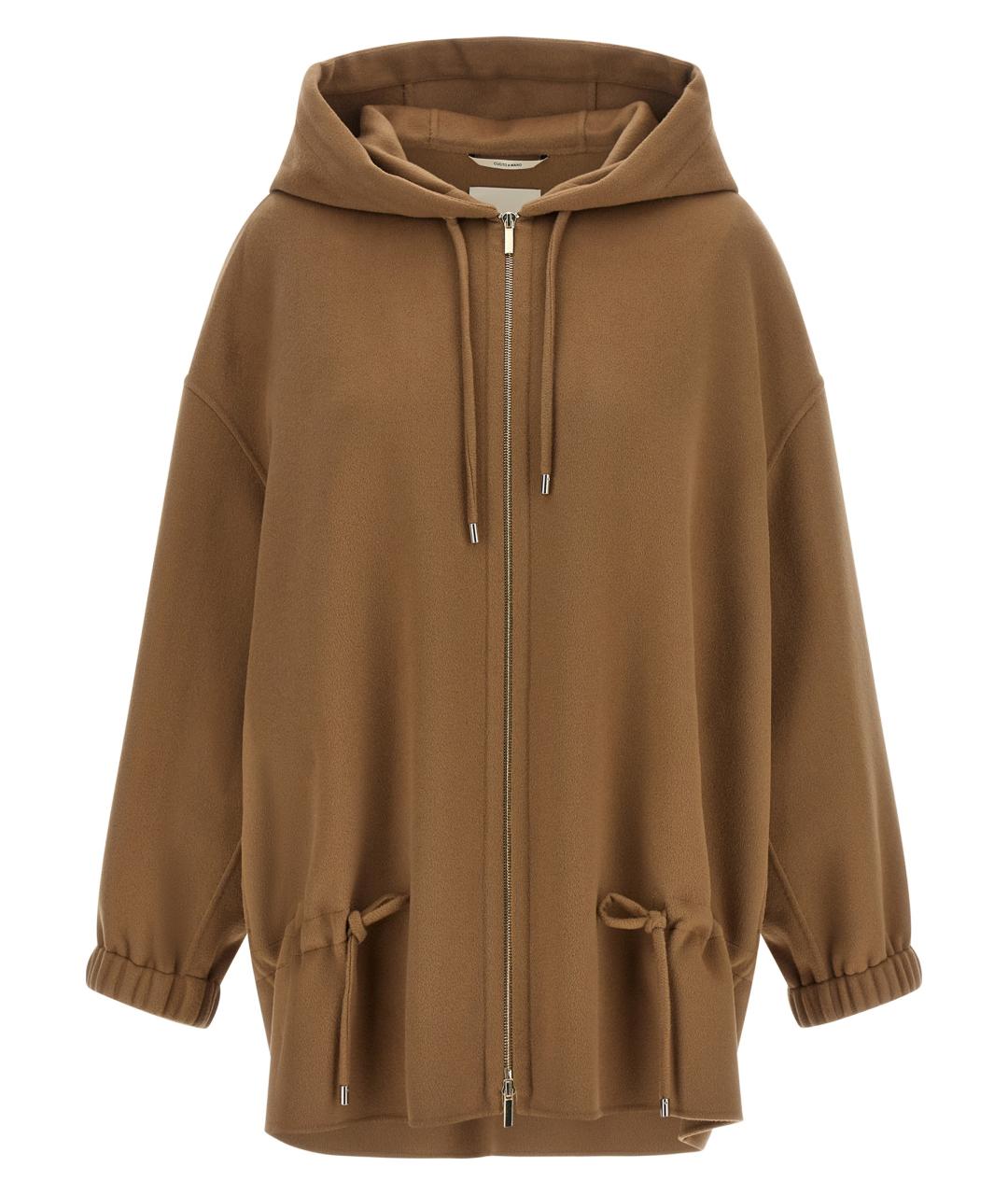 'S MAX MARA Коричневое шерстяное пальто, фото 1