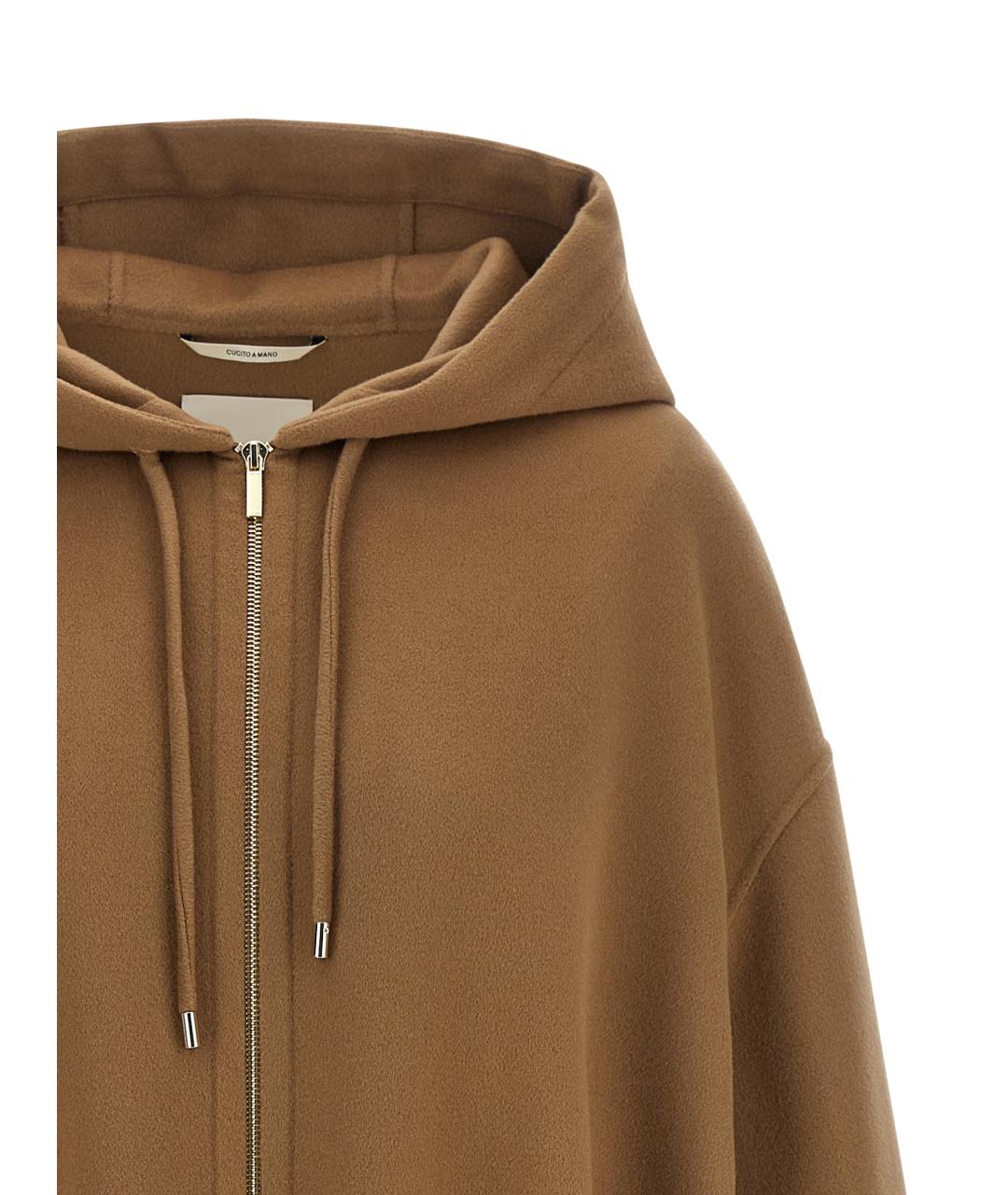 'S MAX MARA Коричневое шерстяное пальто, фото 3