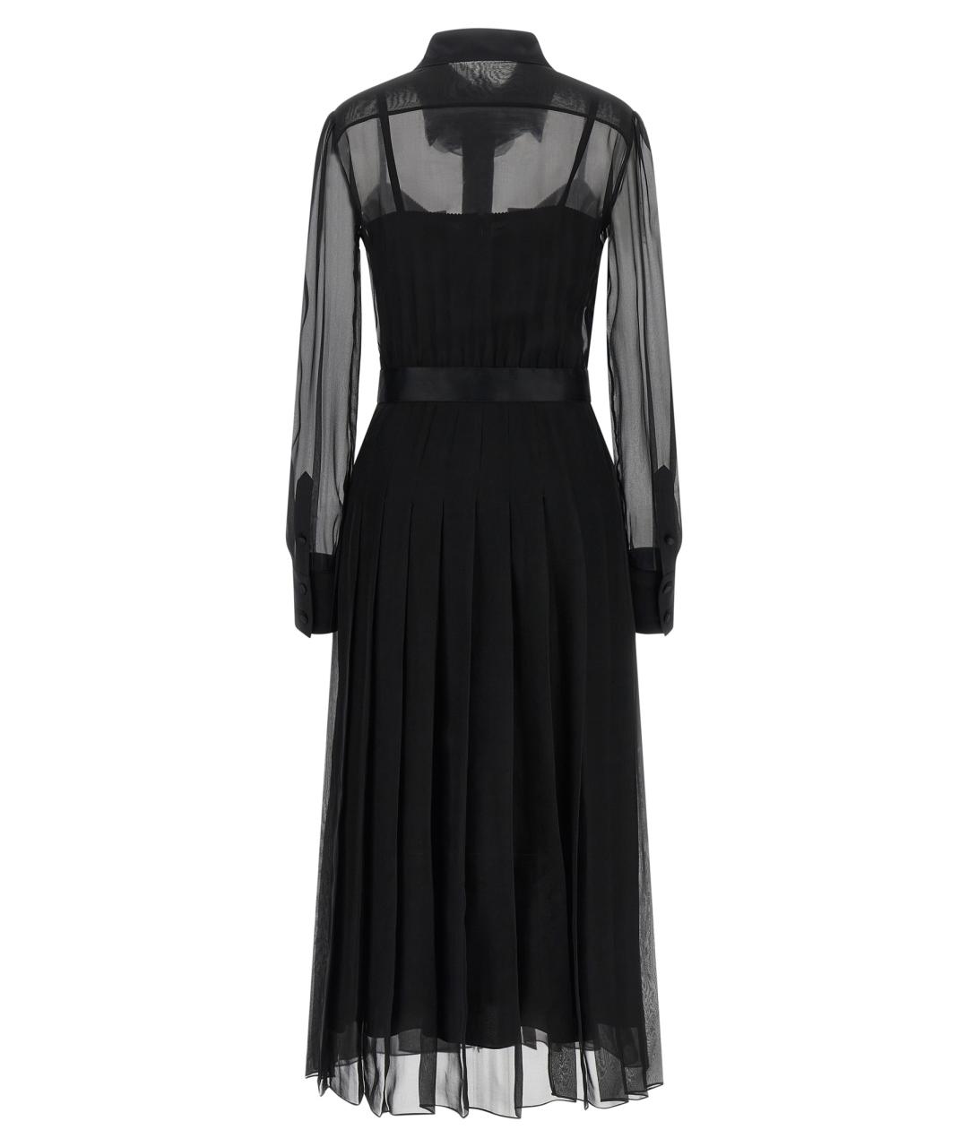 DOLCE&GABBANA Черное шелковое платье, фото 2