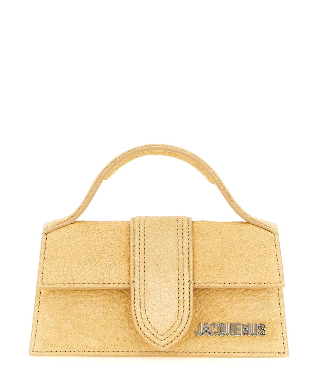 JACQUEMUS Желтая кожаная сумка через плечо, фото 1