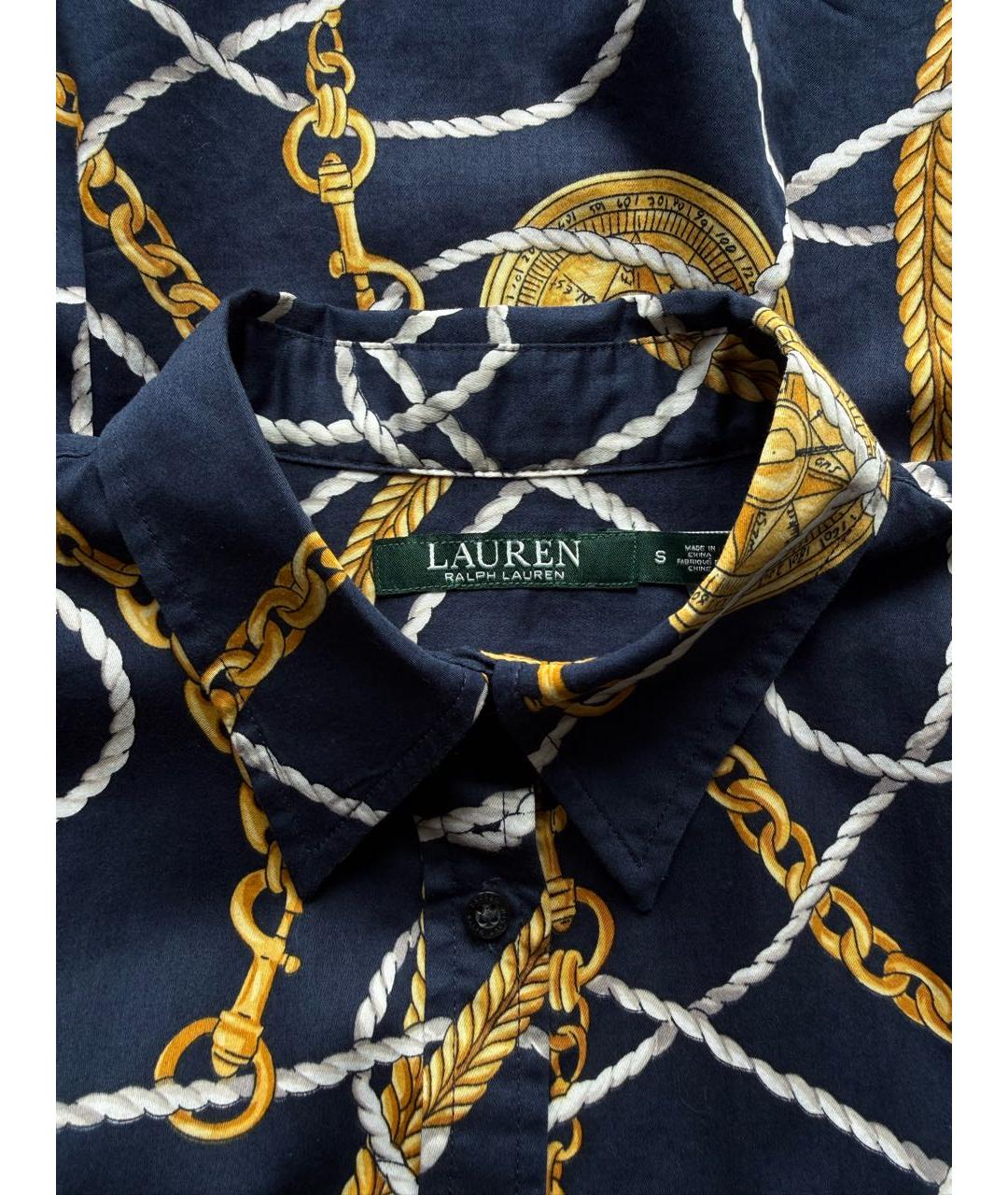 RALPH LAUREN Темно-синяя хлопковая рубашка, фото 2