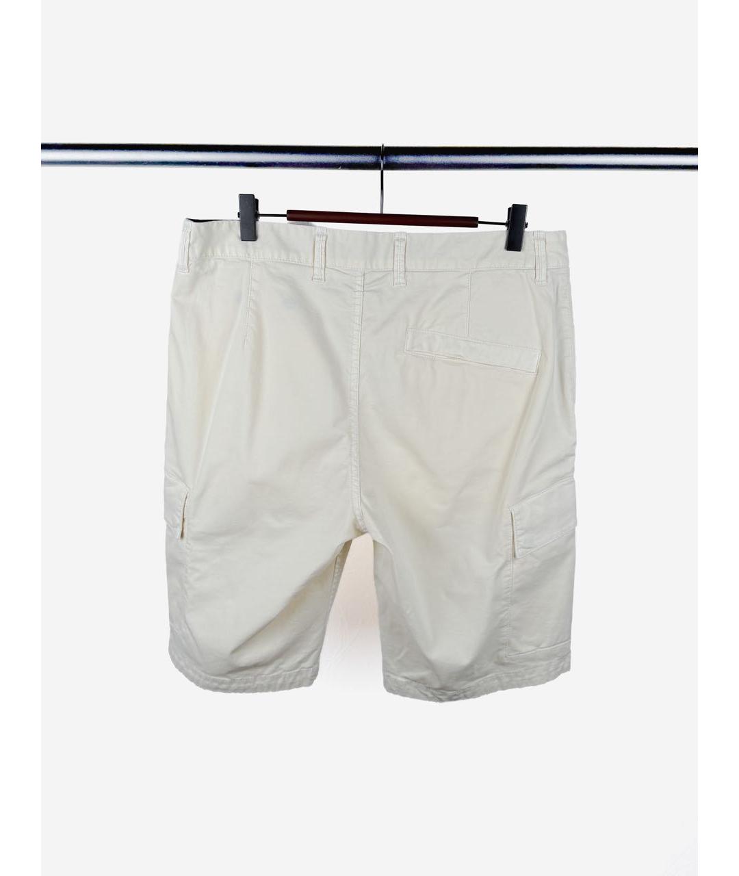 STONE ISLAND Белые хлопко-эластановые шорты, фото 2