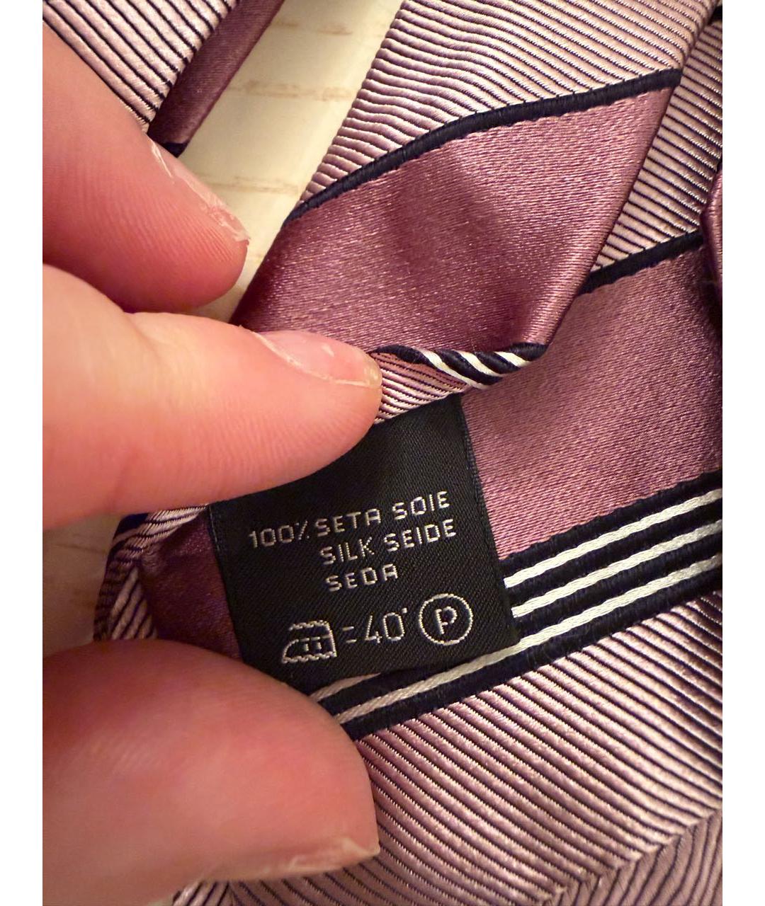 ZEGNA Розовый шелковый галстук, фото 3