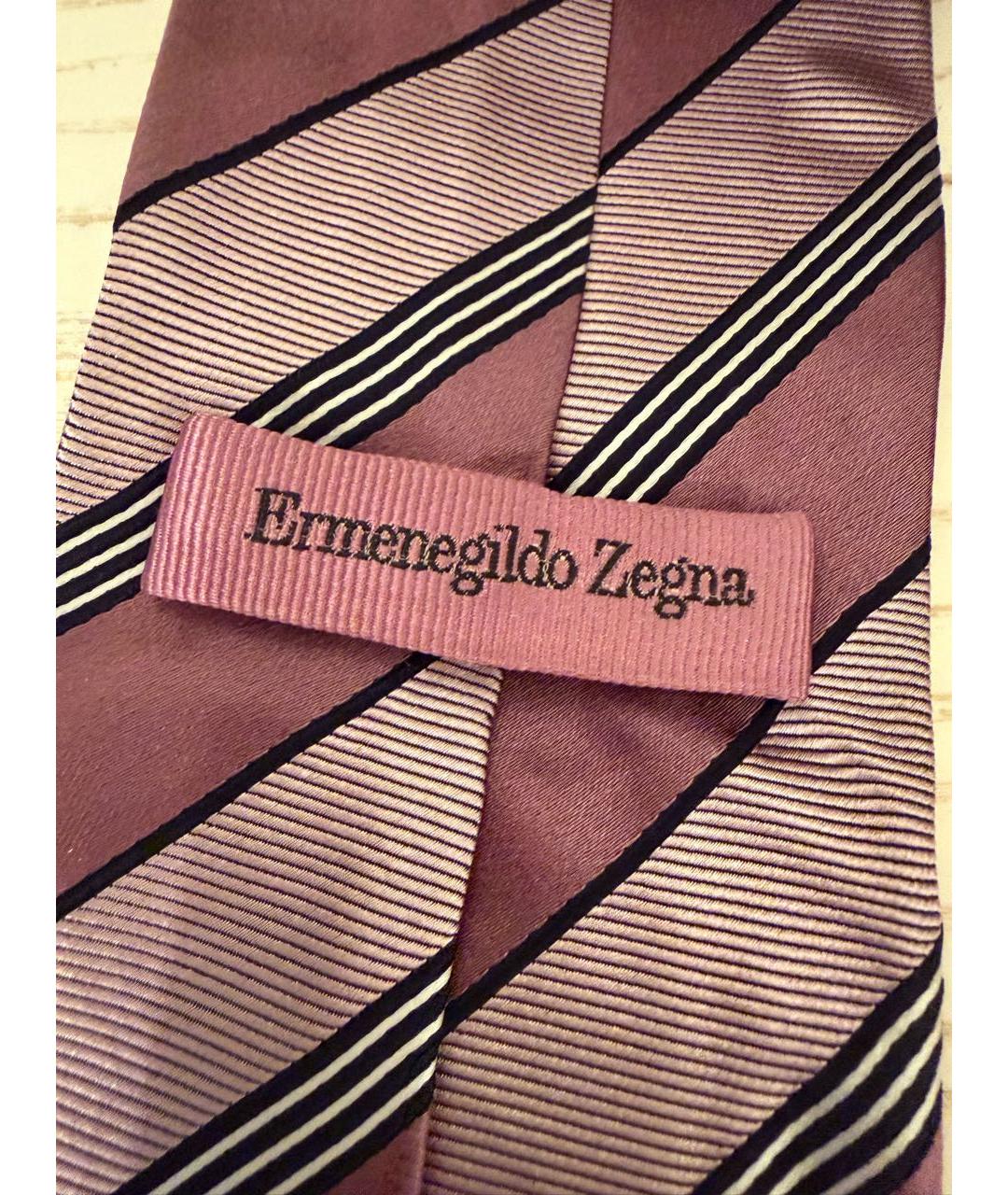 ZEGNA Розовый шелковый галстук, фото 4