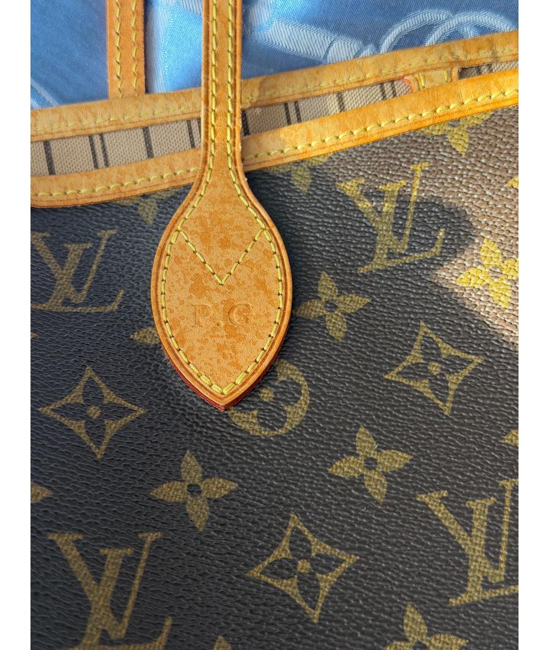 LOUIS VUITTON Коричневая сумка тоут, фото 7