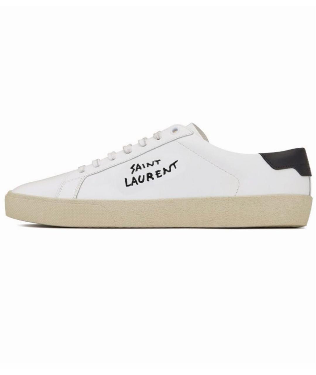 SAINT LAURENT Белые кожаные кеды, фото 5