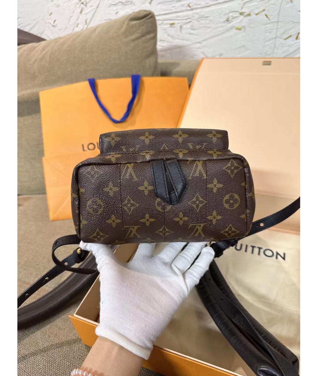 LOUIS VUITTON Коричневый кожаный рюкзак, фото 5