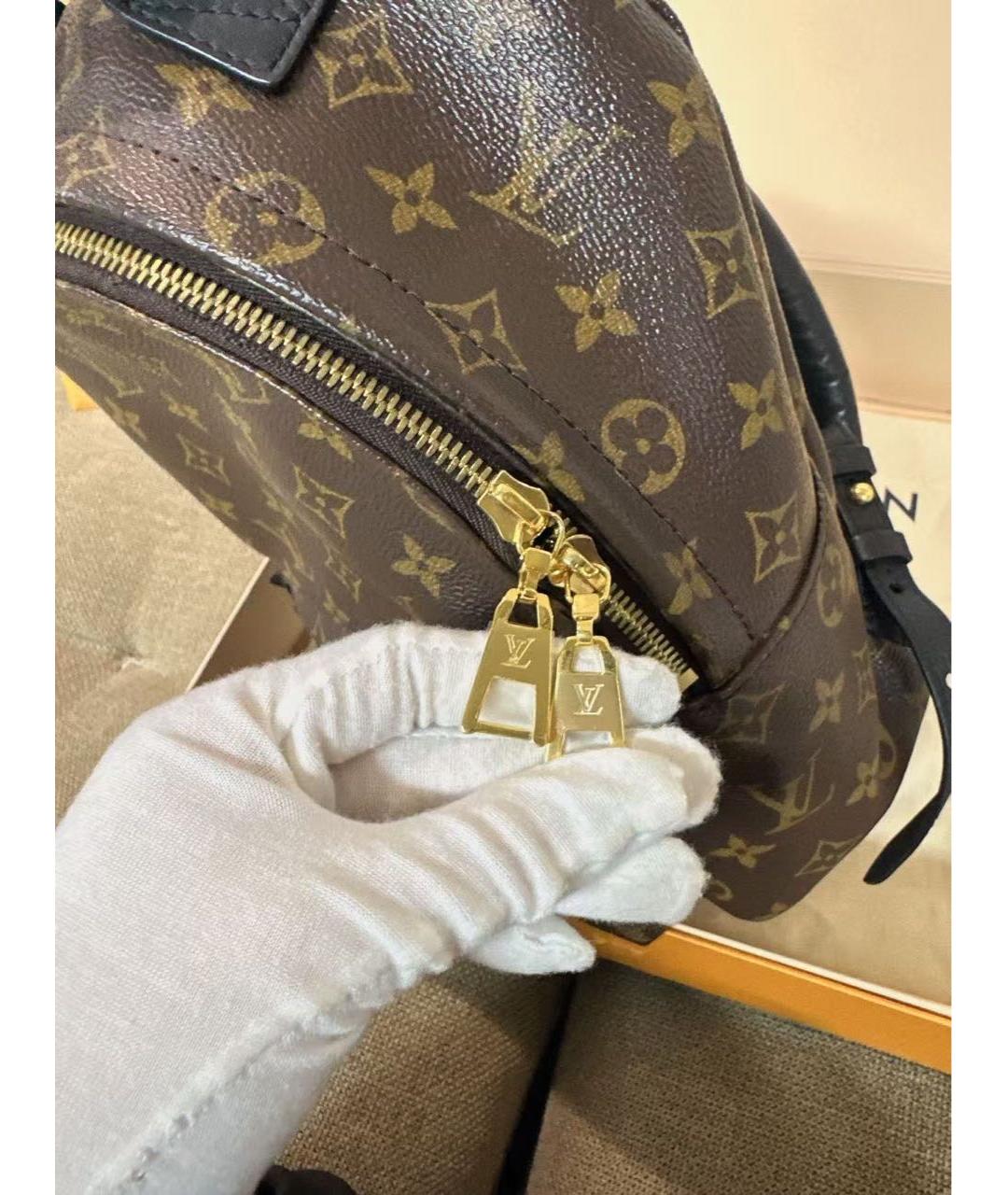 LOUIS VUITTON Коричневый кожаный рюкзак, фото 6