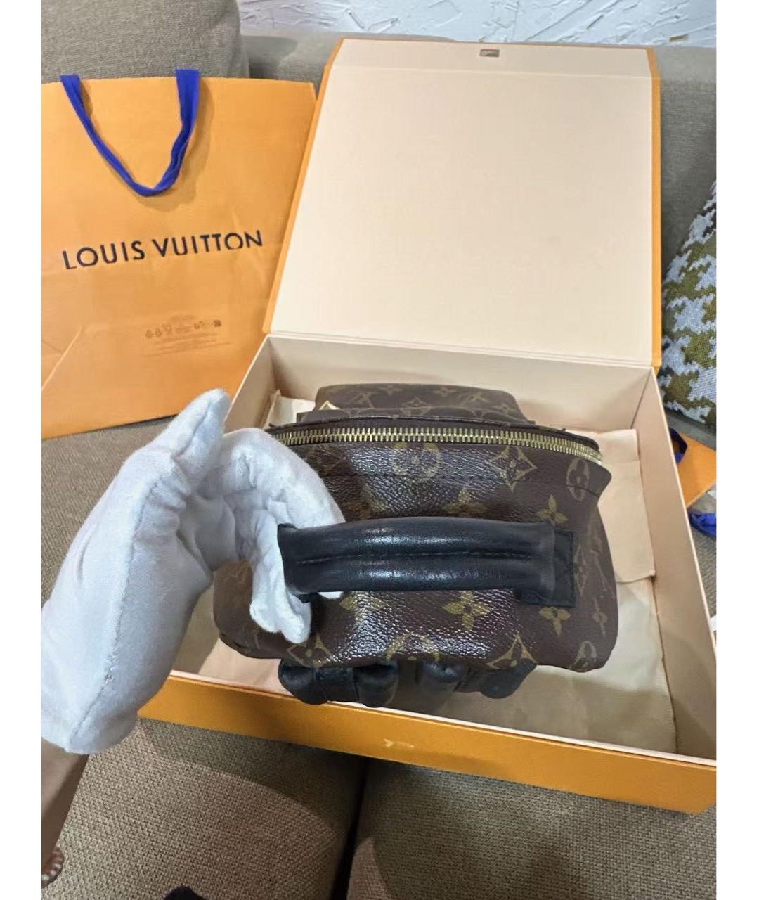 LOUIS VUITTON Коричневый кожаный рюкзак, фото 8