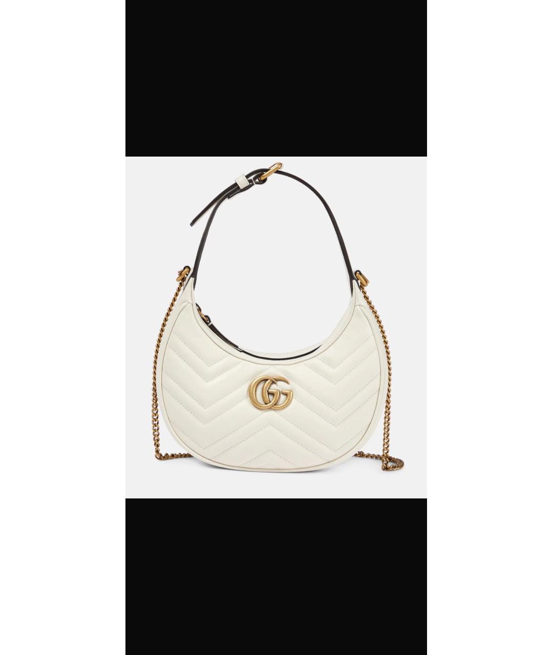 GUCCI Бежевая кожаная сумка через плечо, фото 5