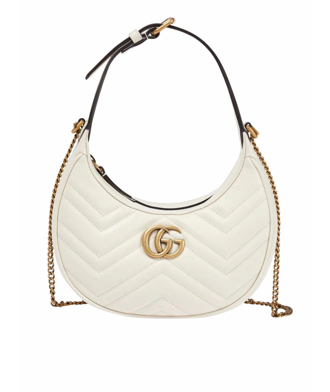 GUCCI Бежевая кожаная сумка через плечо, фото 1