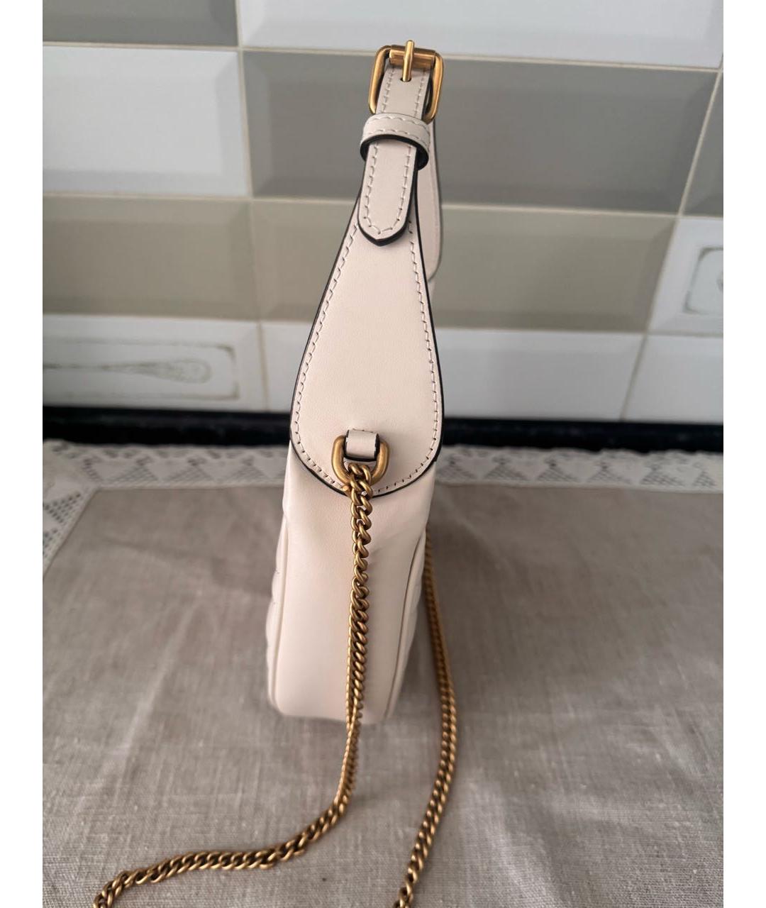 GUCCI Бежевая кожаная сумка через плечо, фото 3