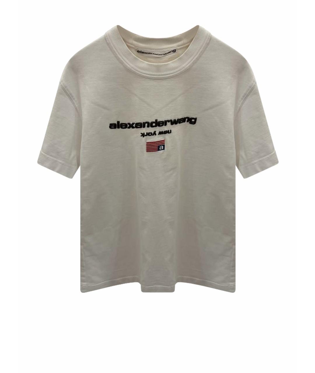 ALEXANDER WANG Белая хлопковая футболка, фото 1