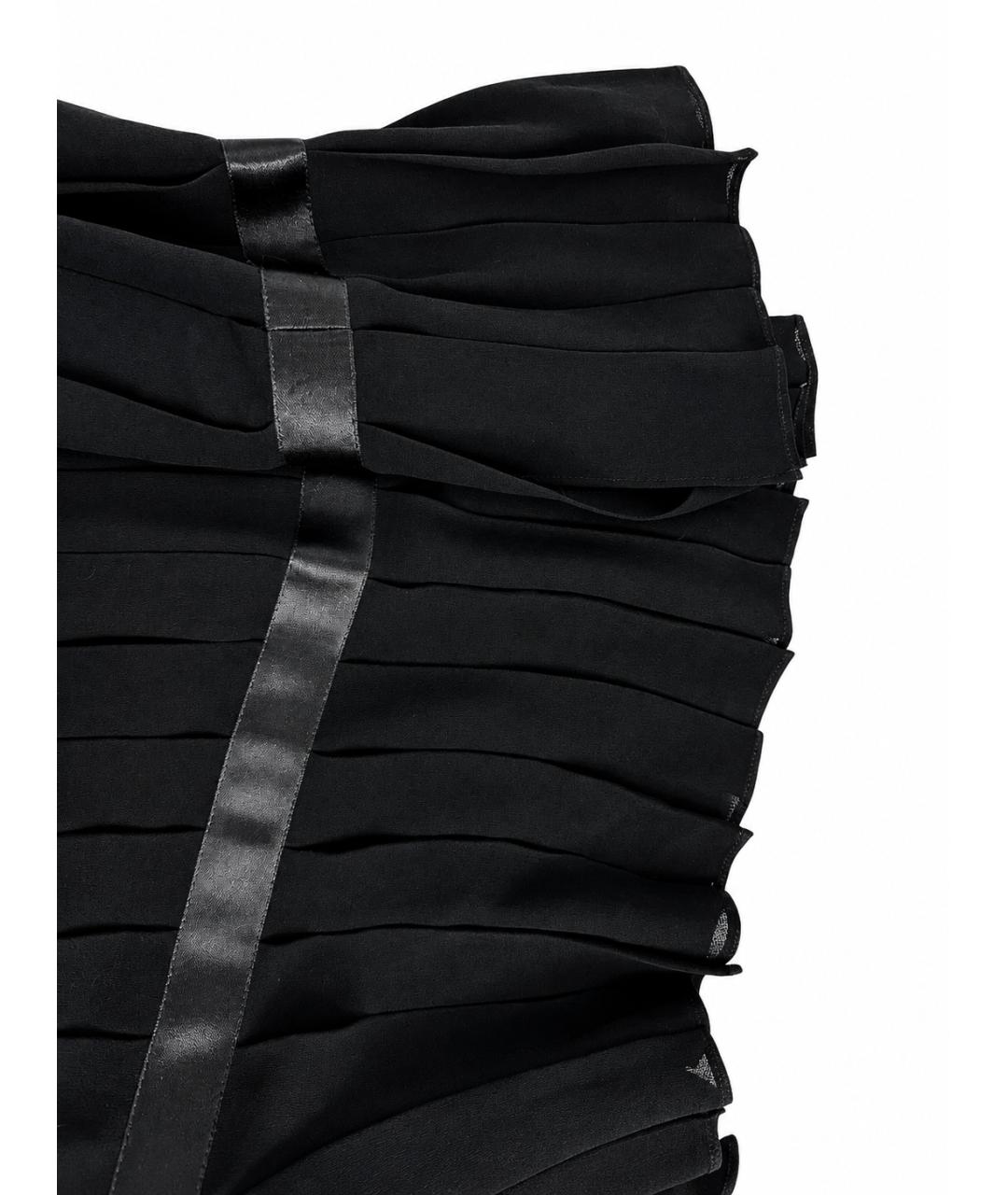 YVES SAINT LAURENT BEAUTY Черная шелковая юбка миди, фото 3