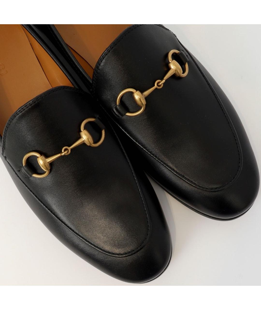 GUCCI Черные кожаные лоферы, фото 6