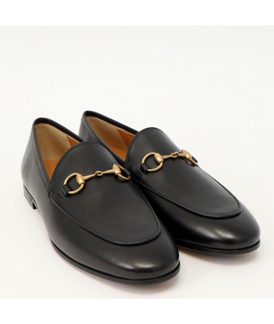 GUCCI Черные кожаные лоферы, фото 4