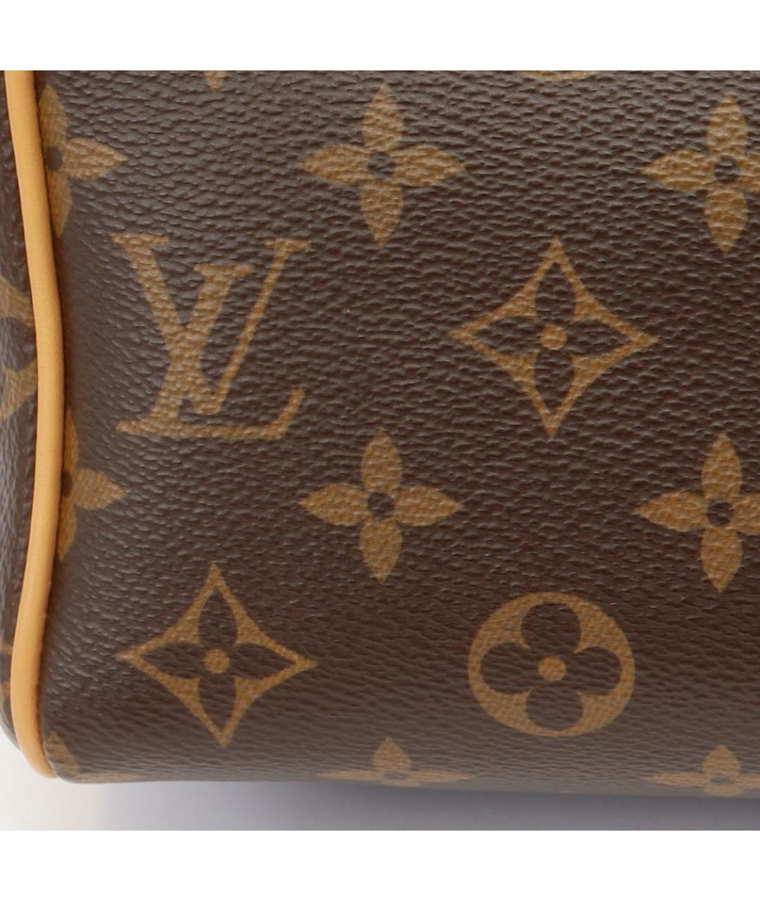 LOUIS VUITTON Коричневая канва сумка с короткими ручками, фото 7
