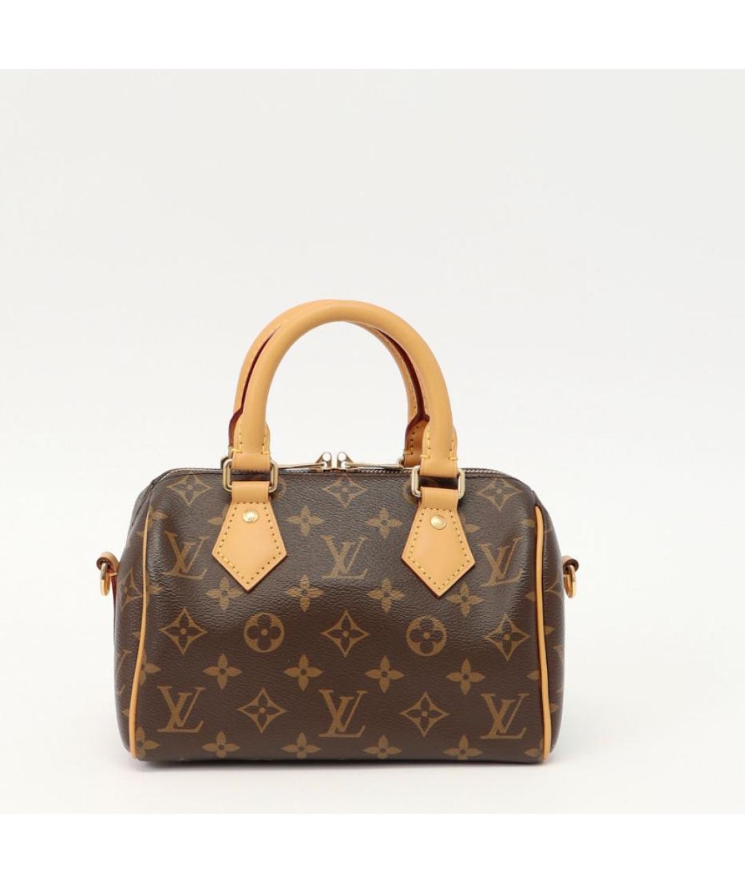 LOUIS VUITTON Коричневая канва сумка с короткими ручками, фото 8