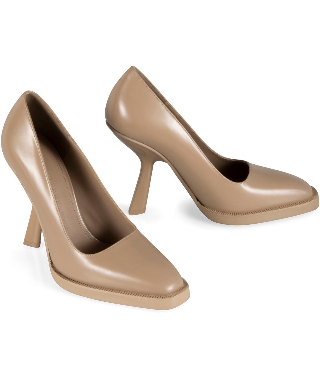 FERRAGAMO Бежевые кожаные туфли, фото 2