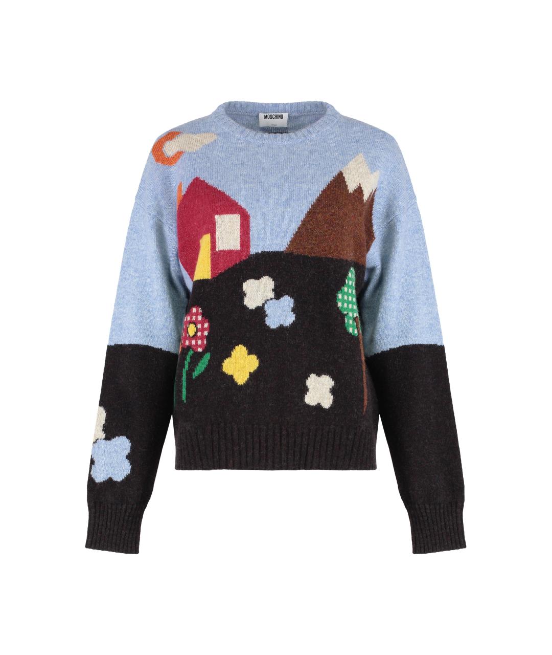 MOSCHINO Мульти шерстяной джемпер / свитер, фото 1