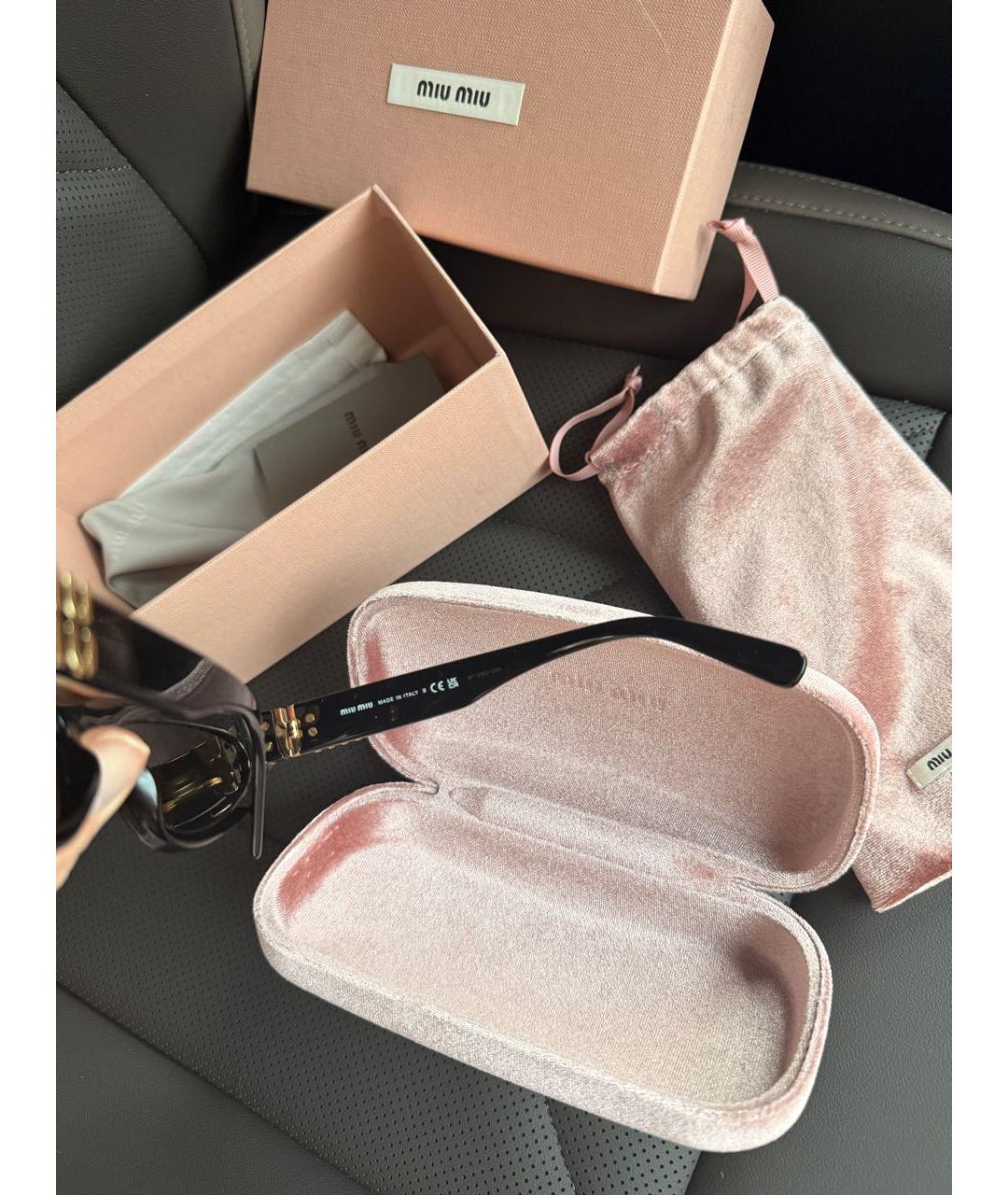 MIU MIU Черные пластиковые солнцезащитные очки, фото 7