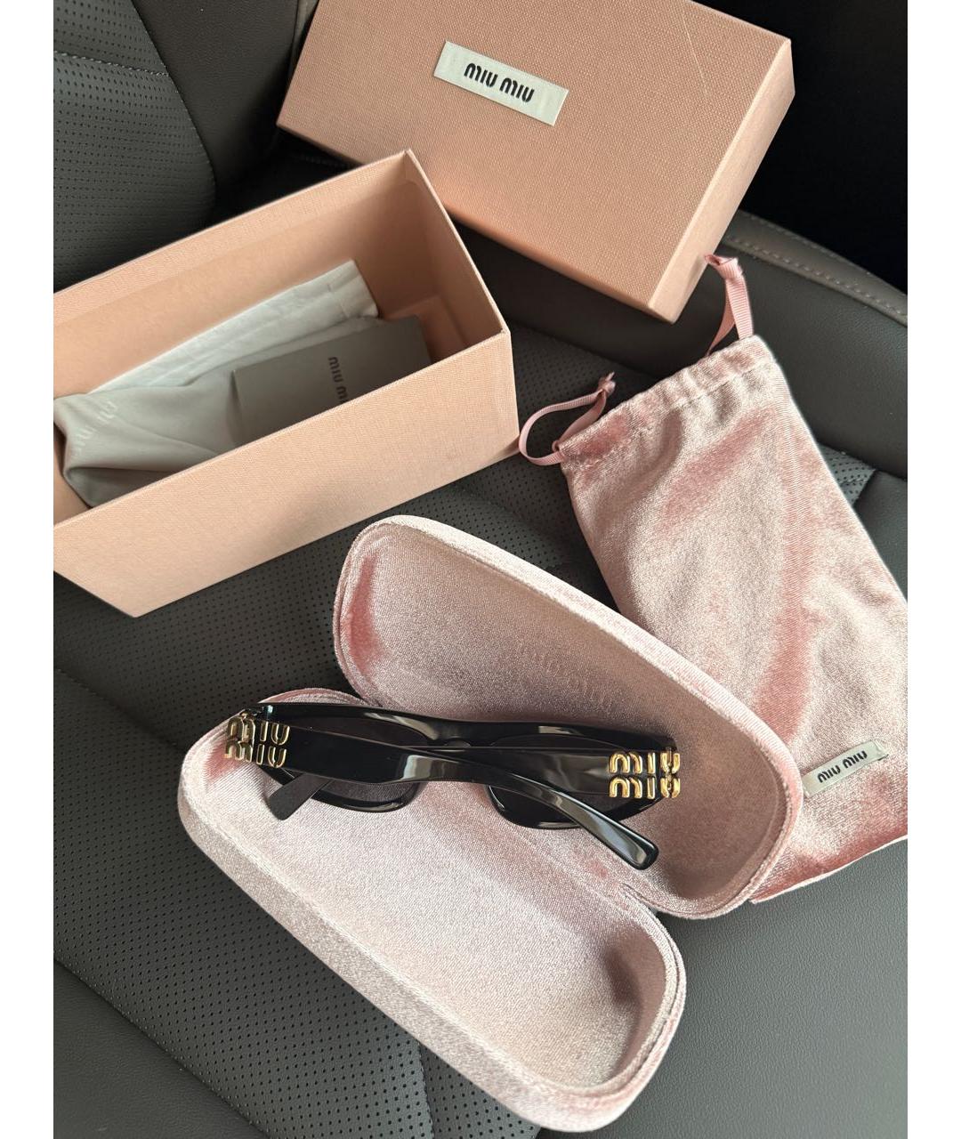 MIU MIU Черные пластиковые солнцезащитные очки, фото 6