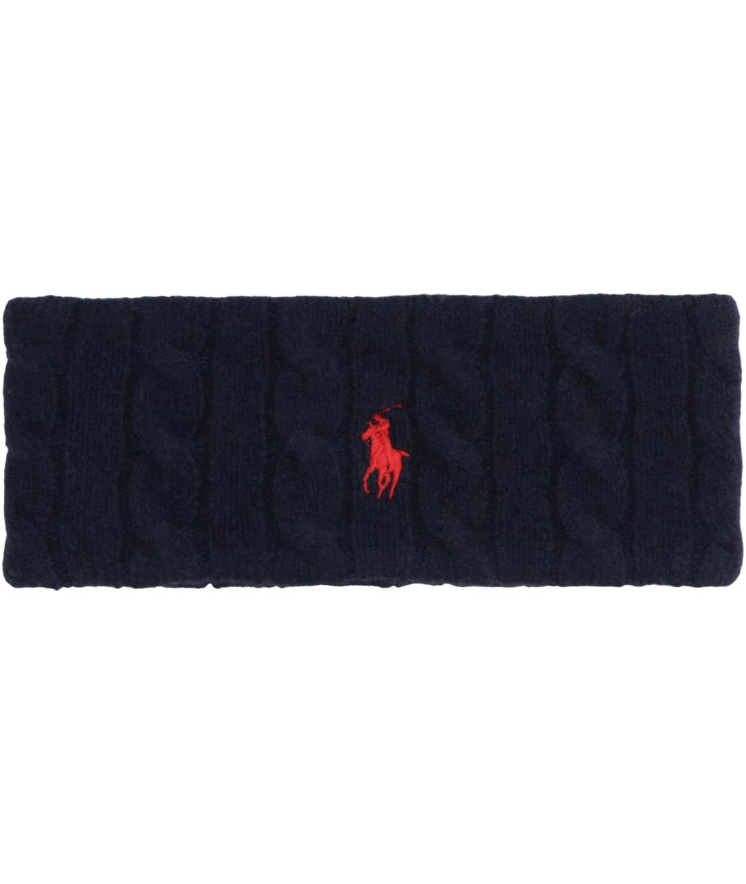 POLO RALPH LAUREN Темно-синяя шерстяная повязка на голову, фото 2