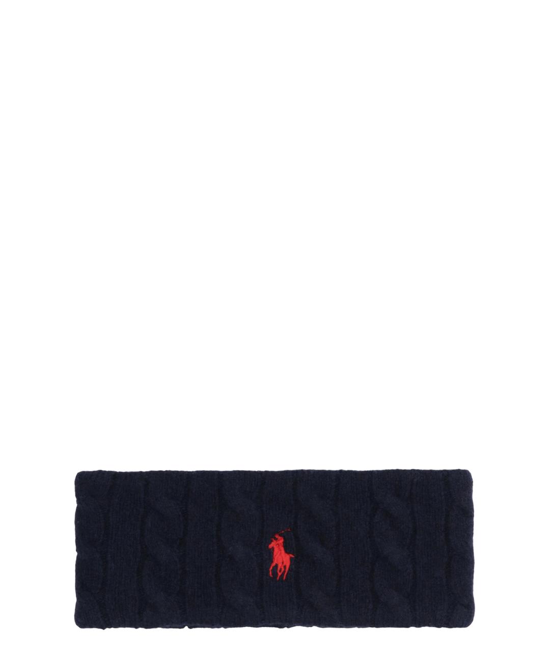 POLO RALPH LAUREN Темно-синяя шерстяная повязка на голову, фото 1