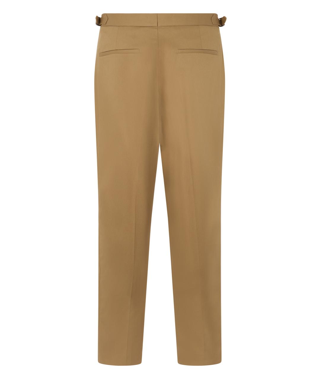 HUGO BOSS Бежевые хлопковые классические брюки, фото 2