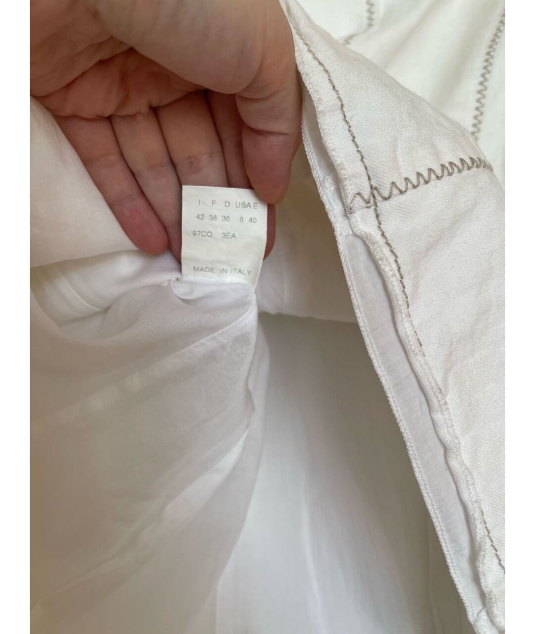 ERMANNO SCERVINO Белый хлопковый жакет/пиджак, фото 6