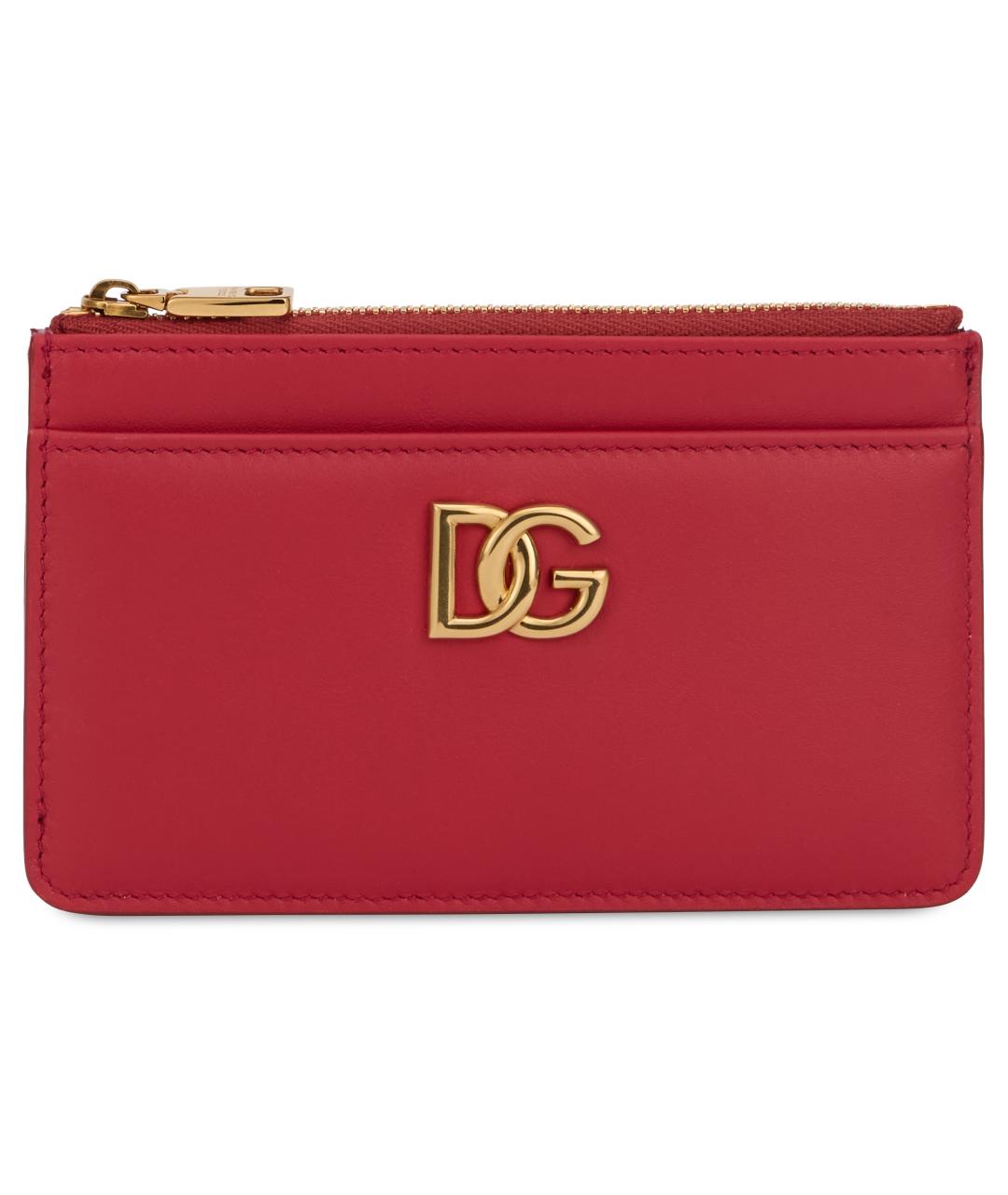 DOLCE&GABBANA Красный кожаный кошелек, фото 1
