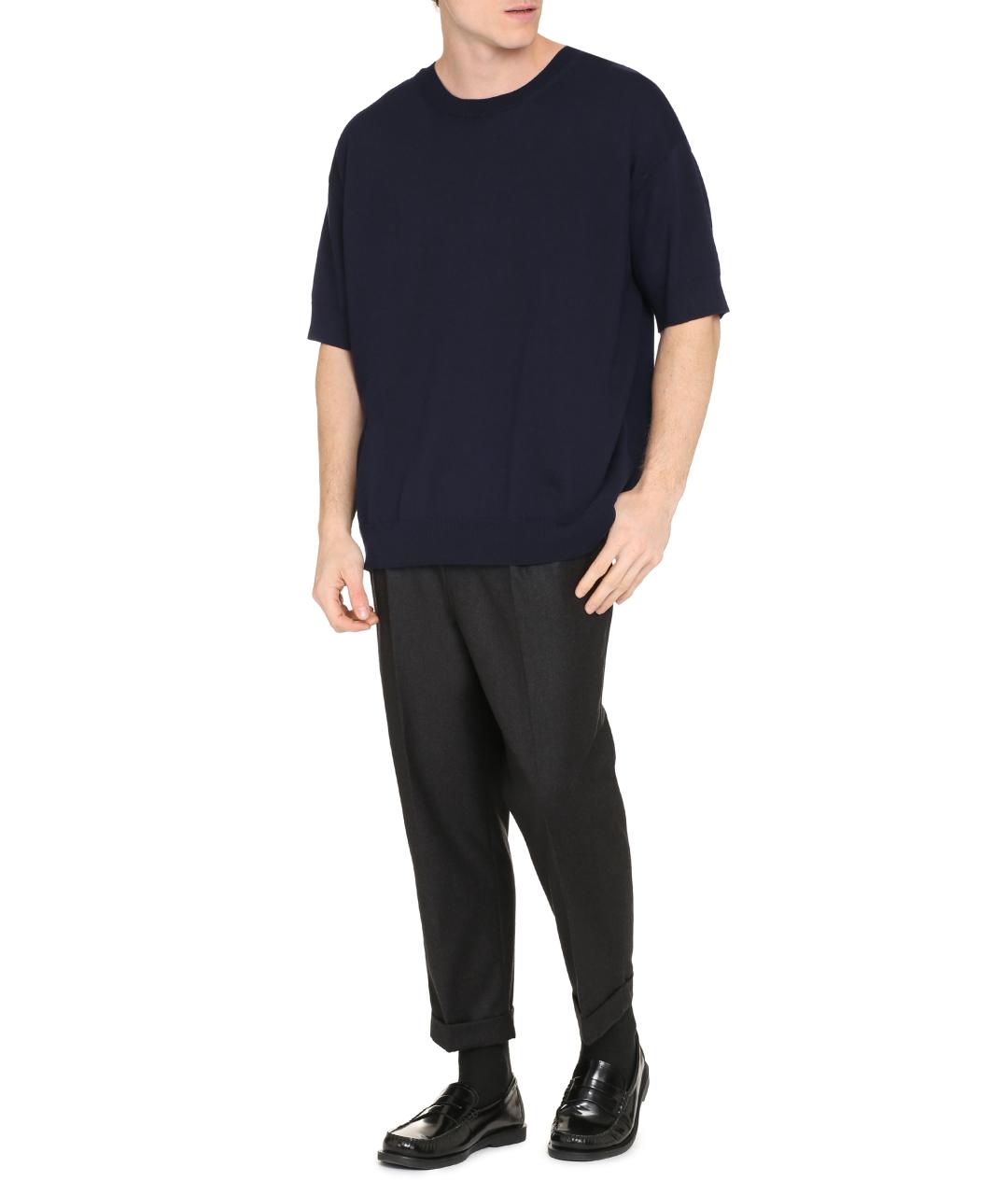JIL SANDER Синий шерстяной джемпер / свитер, фото 3