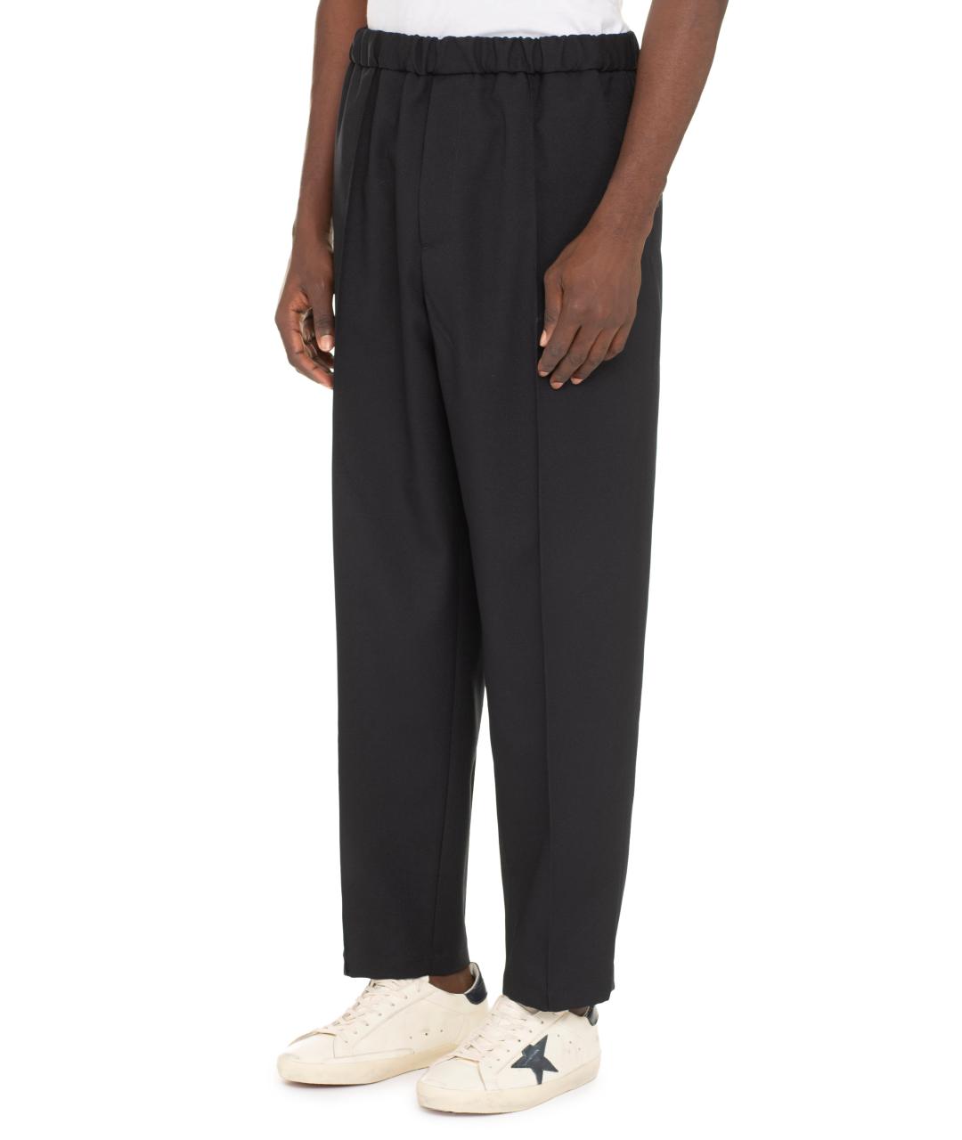 JIL SANDER Черные полиэстеровые повседневные брюки, фото 3