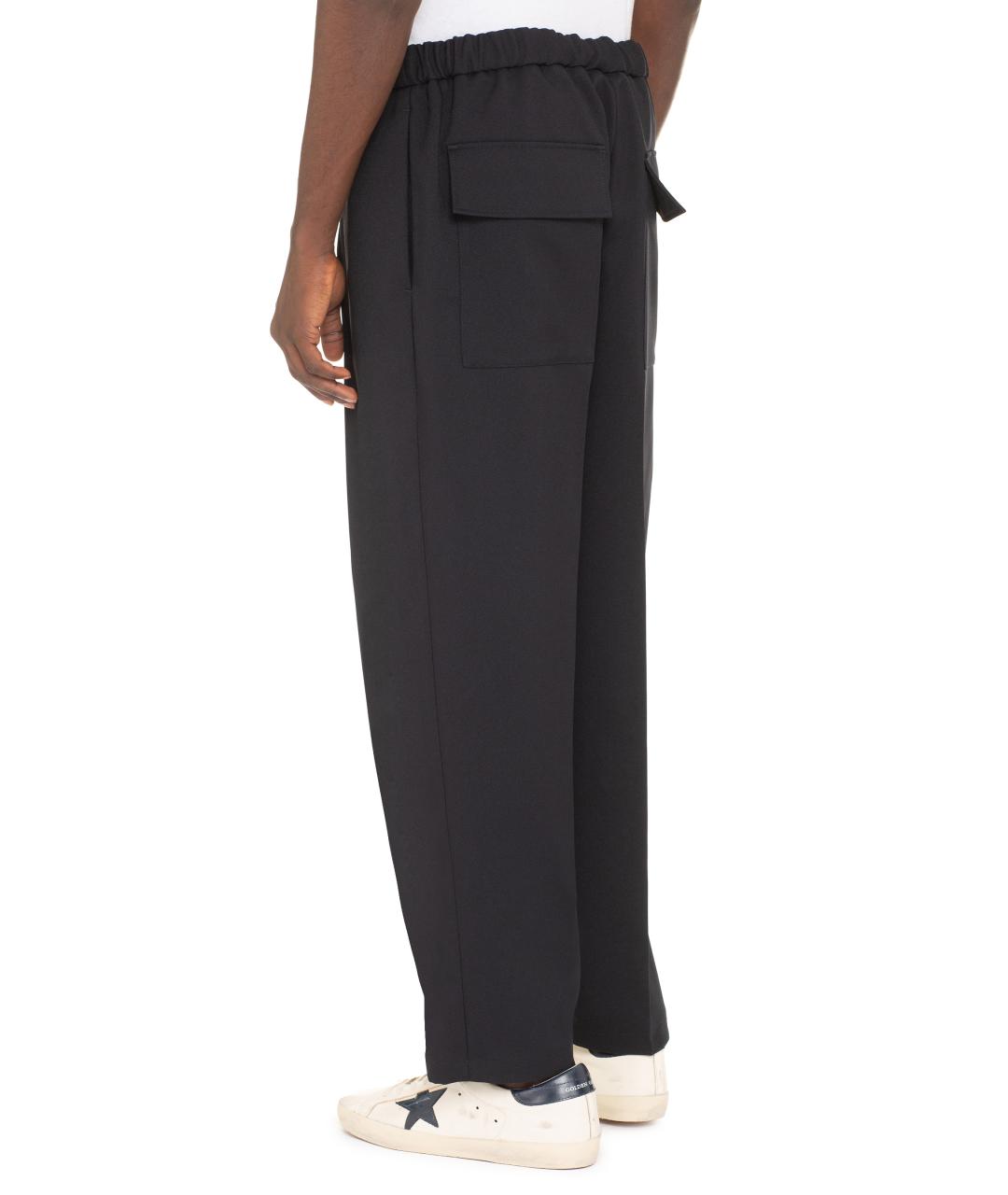 JIL SANDER Черные полиэстеровые повседневные брюки, фото 4