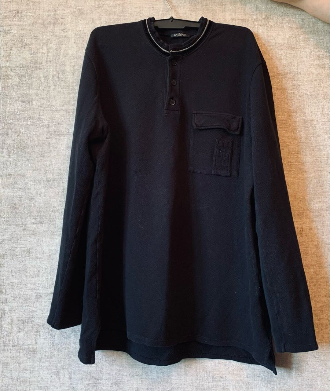 BALMAIN Черный хлопковый джемпер / свитер, фото 6