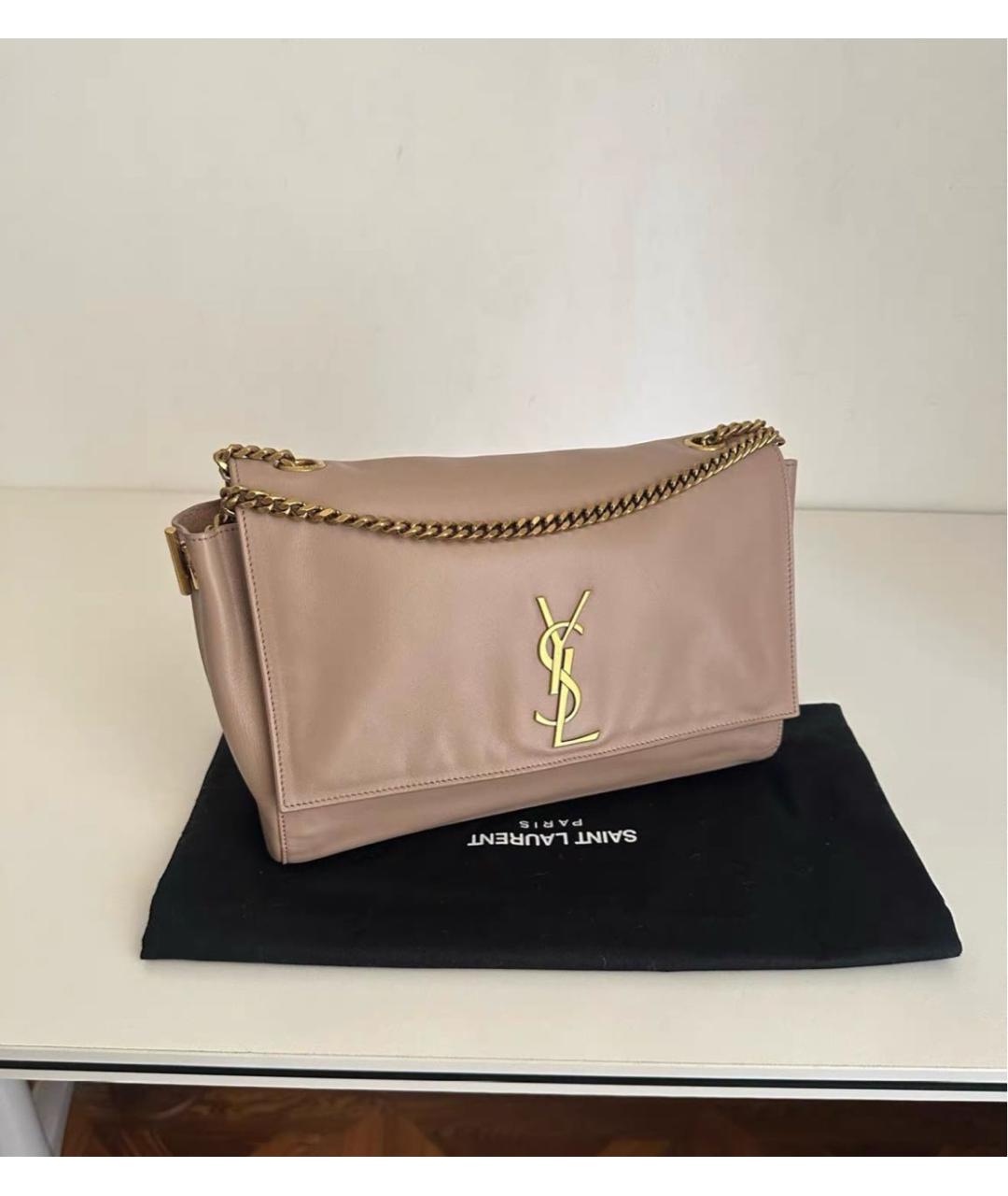 SAINT LAURENT Оранжевая кожаная сумка через плечо, фото 2