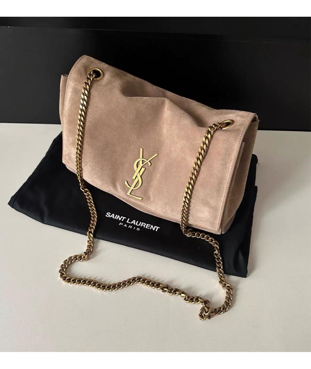 SAINT LAURENT Оранжевая кожаная сумка через плечо, фото 3