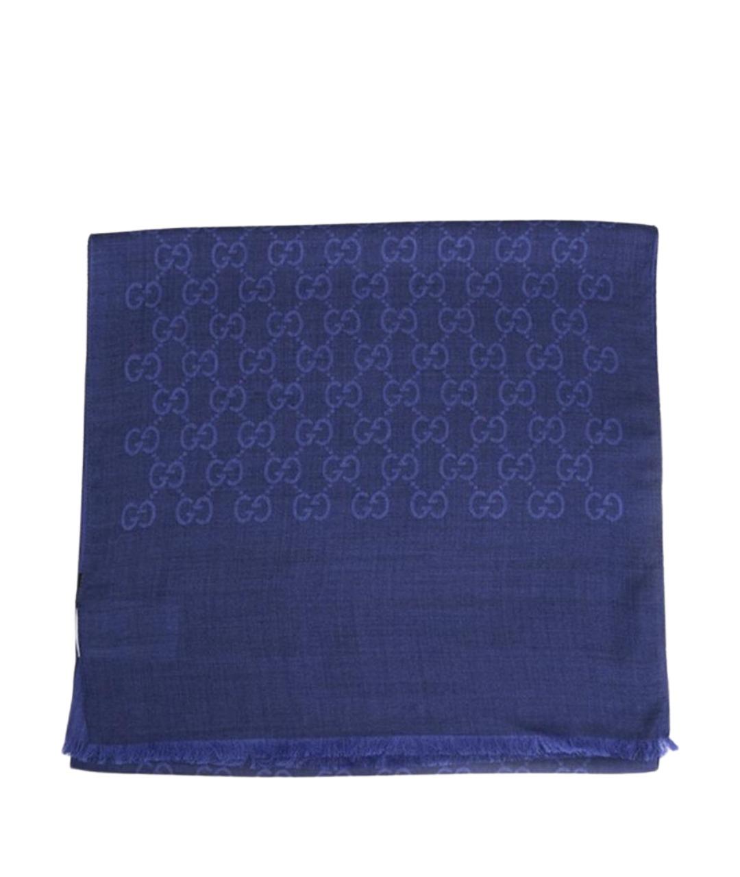 GUCCI Синий шарф, фото 1