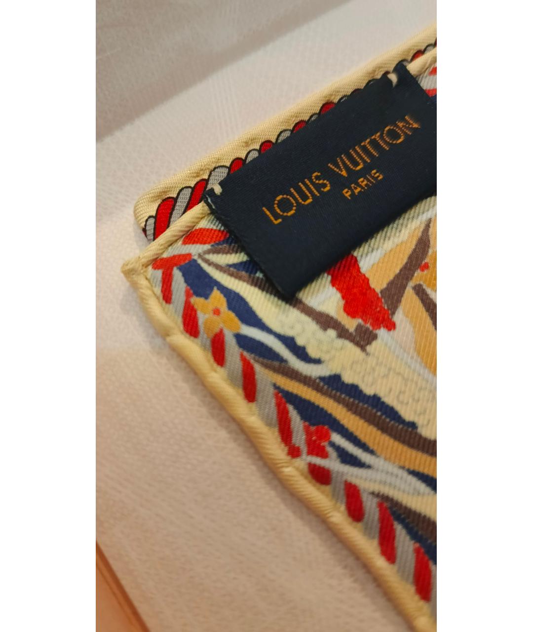 LOUIS VUITTON Мульти шелковый платок, фото 3