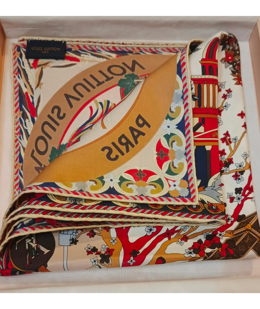 LOUIS VUITTON Мульти шелковый платок, фото 2