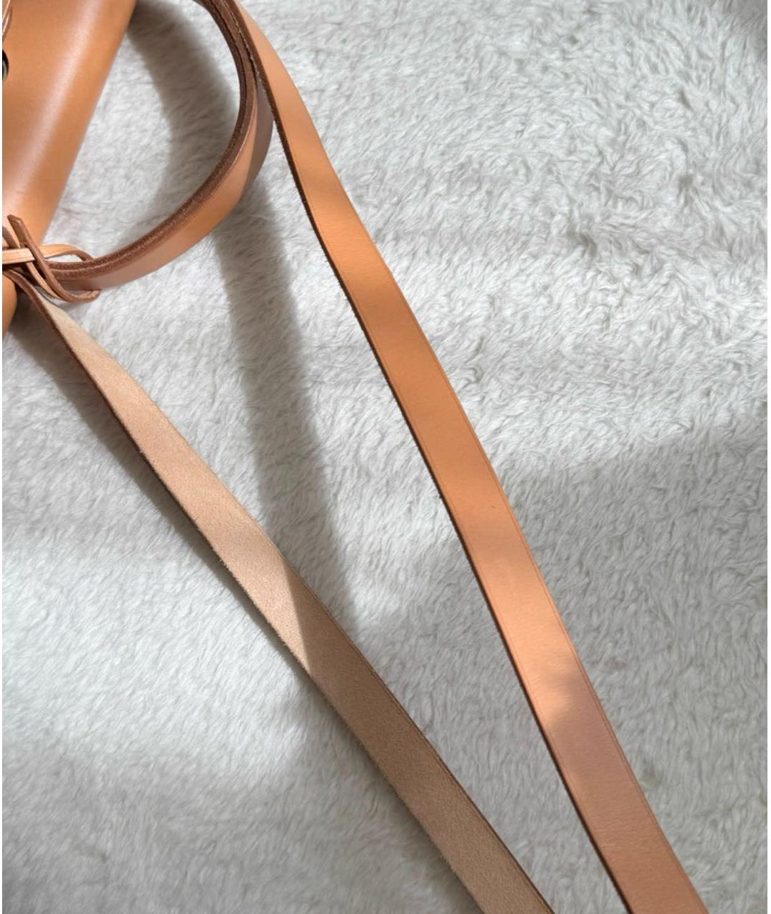 HERMES Бежевая тканевая сумка через плечо, фото 4