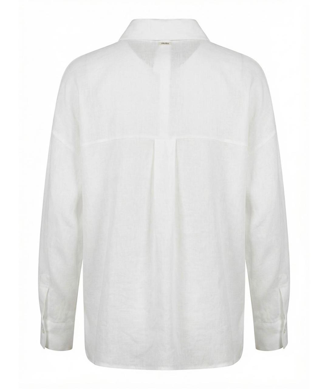 MAX MARA Белая льняная рубашка, фото 2