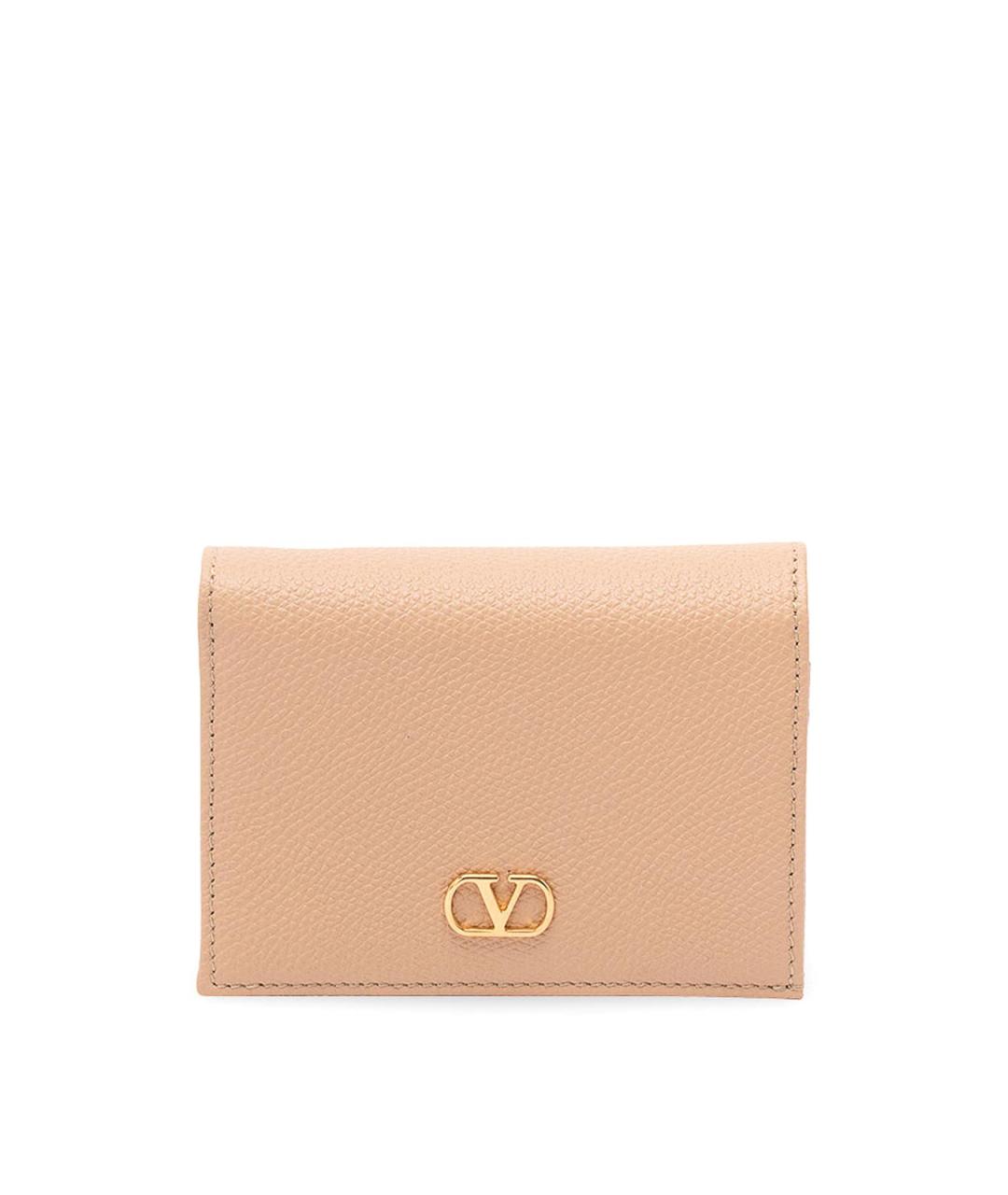 VALENTINO Розовый кожаный кошелек, фото 1