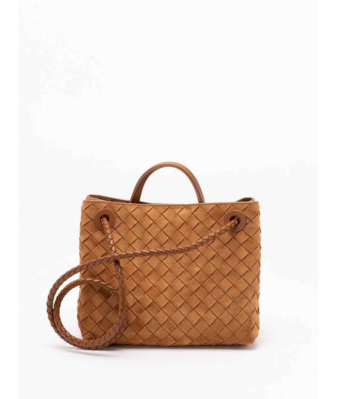 BOTTEGA VENETA Бежевая замшевая сумка тоут, фото 2
