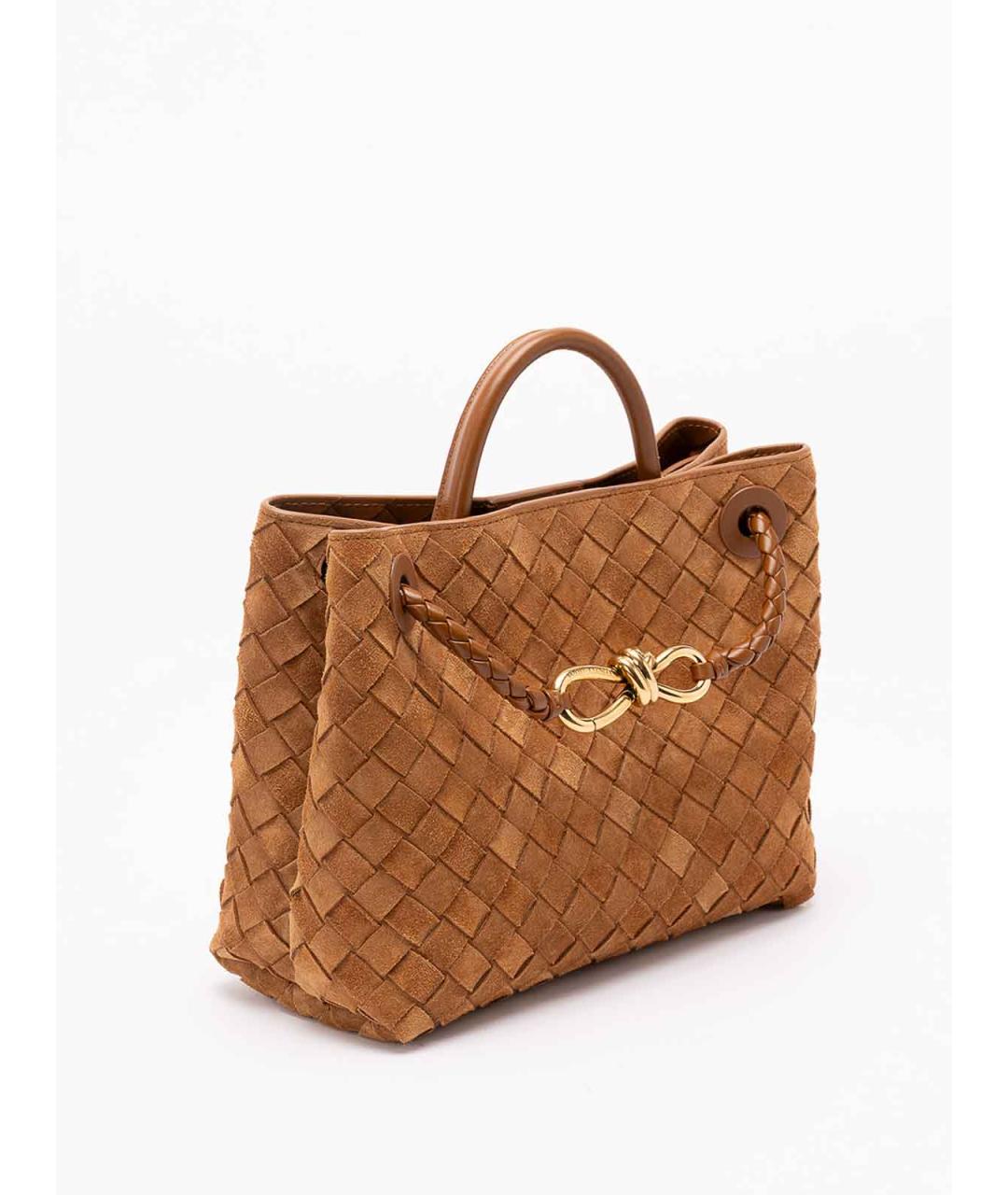 BOTTEGA VENETA Бежевая замшевая сумка тоут, фото 3