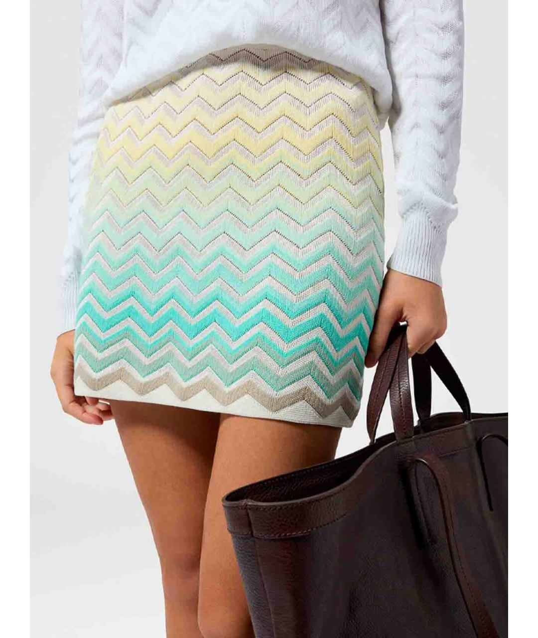 MISSONI Мульти хлопковая юбка мини, фото 3